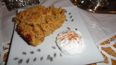 Crumble aux pommes et raisins secs