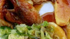 Pintade estragon, chou nouveau