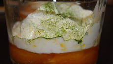Abricots compotés et thé matcha