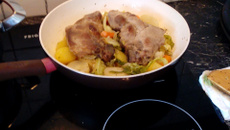 Côtes de porc au chou chinois