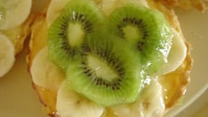 Tartelettes banane et kiwi à la crème d'amande