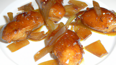 Aiguillettes de chapon au calvados