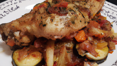 Ailes de dindonneau en ratatouille