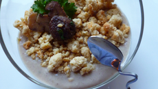 Velouté de châtaignes et son crumble croustillant