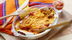 Enchilada bœuf, poivrons et haricots rouges
