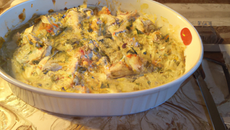 Cassolette de poulet à la crème de Chaume