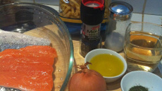 Queue de saumon de Norvège et Casareccia aux tomates