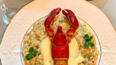 Homard Breton  et son risotto de pâte au Champagne