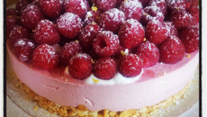 Bavarois framboise maison