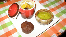 Salade de fruits en cocotte lutée