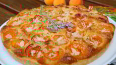 Tarte aux abricots sur lit d'amandine