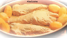 Queues de lotte à la moutarde