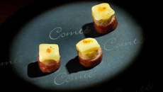 Bouchées au Comté, pommes de terre et saucisse de Montbéliard