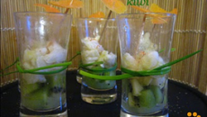 Tartare de cabillaud, gingembre, citron vert & kiwi