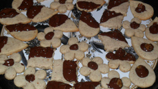 Sablés au chocolat et aux raisins secs