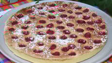 Tarte mousseuse aux framboises