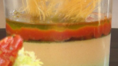 Duo de panacotta pesto tomates