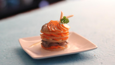 Carpaccio de langoustines et fenouil aux agrumes