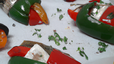 Papillotes de poivrons aux anchois