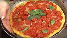 Tarte tatin de tomates cerise