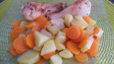 Pilons de poulet aux petits légumes