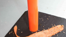 Velouté de carotte et sa chips au cumin