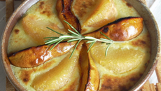 Gratin de pamplemousses aux poires et romarin  