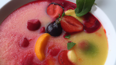 Soupe de fruits au champagne