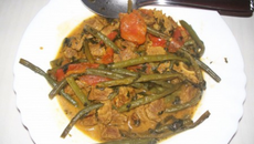 Gigot d'agneau aux haricots verts