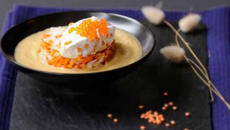 Velouté de lentilles au surimi maison