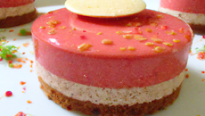 Biscuit à la mousse de fraises et citron