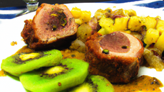 Filet mignon de porc aux kiwis