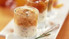 Vérrines au saumon et sa crème de boursin