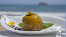 Caprice de pomme grillée avec des perles