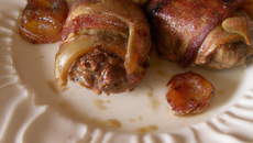 Pintade chaponnée farcie aux marrons