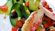 Salade de courgettes aux rougets