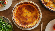 Quiche jambon, fromage et champignons