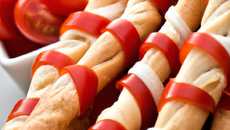 Rondelles baguettes tomates