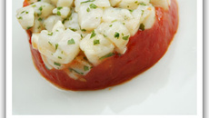 Tartare de St Jacques aux tomates confites