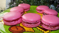 Macarons confiture framboise et rose