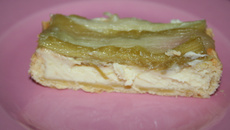 Tarte douceur à la rhubarbe