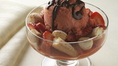 Tiramisu et son sorbet à la fraise