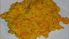 Risotto aux crevettes et safran