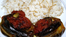 Aubergines au kefta d'agneau