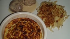 Filet mignon mariné et ses accompagnements