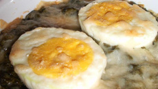 Œufs durs gratinés à la florentine maison