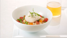 Cabillaud Skrei de Norvège grillé à la sarriette, haricots coco citronnés