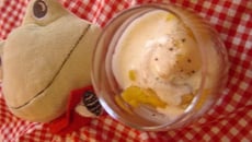 Minis verrines Saint-Jacques poêlées et leur émulsion à la vanille