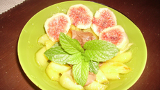 Salade de coing cœur chocolat