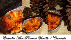 Crumble aux pommes, vanille et cannelle